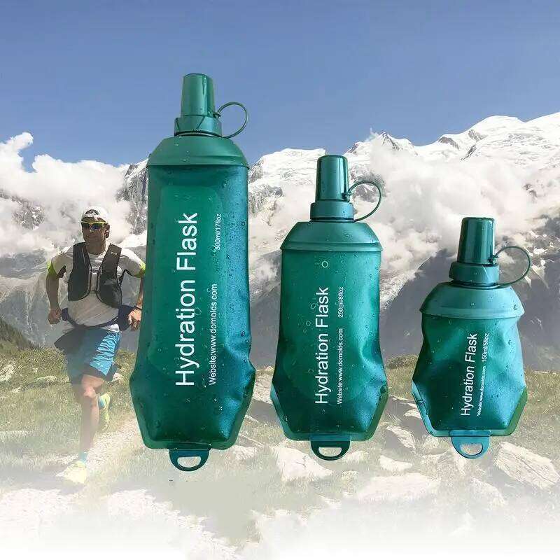 1PC 150ml/250ml/500ml TPU Folding Soft Flask Sport Bottle Leakproof Water Bag for Running Hiking Z260202-image-1093992569