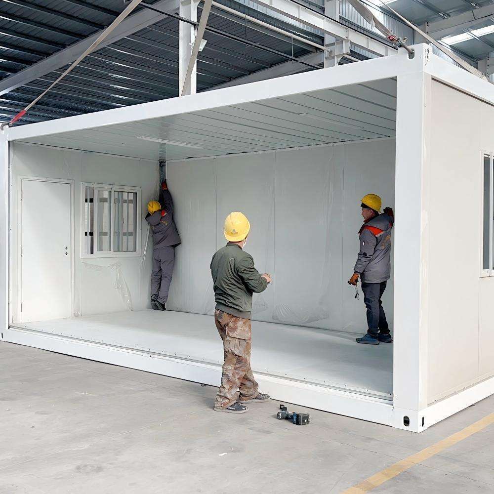 Folding Temporary Housing For Construction Crew Rapid Deployment Modular Prefab House For Railway Project Camp With Dining Hall-image-1093951451