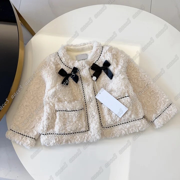 Designers Kids Coats Girls Jackets clothes baby faux lamb fur white Clothing Outwear Luxury Children winter clothes-image-1093975675