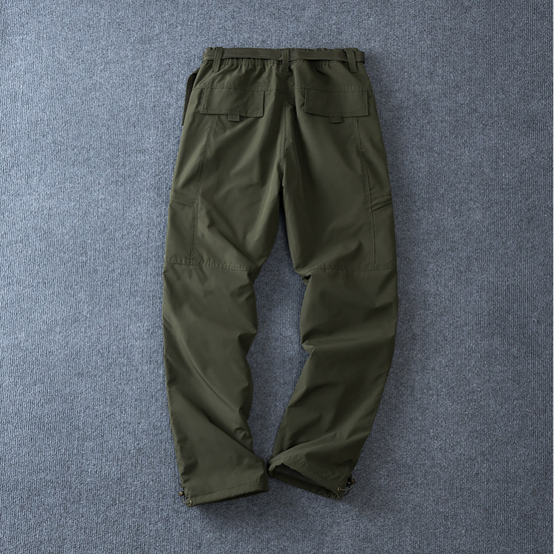 Men's Windproof Waterproof Utility Pants For Motorcycling Skiing Hiking Multi Pocket Cargo Work Trousers