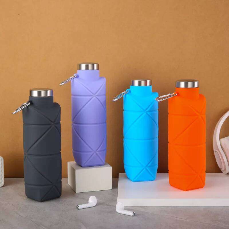 700ml Collapsible Reusable Silicone Water Bottle, Portable Leak-proof Mug for Outdoor Camping, Hiking, Gym Yoga, Fitness Sports Z260202-image-1093993689