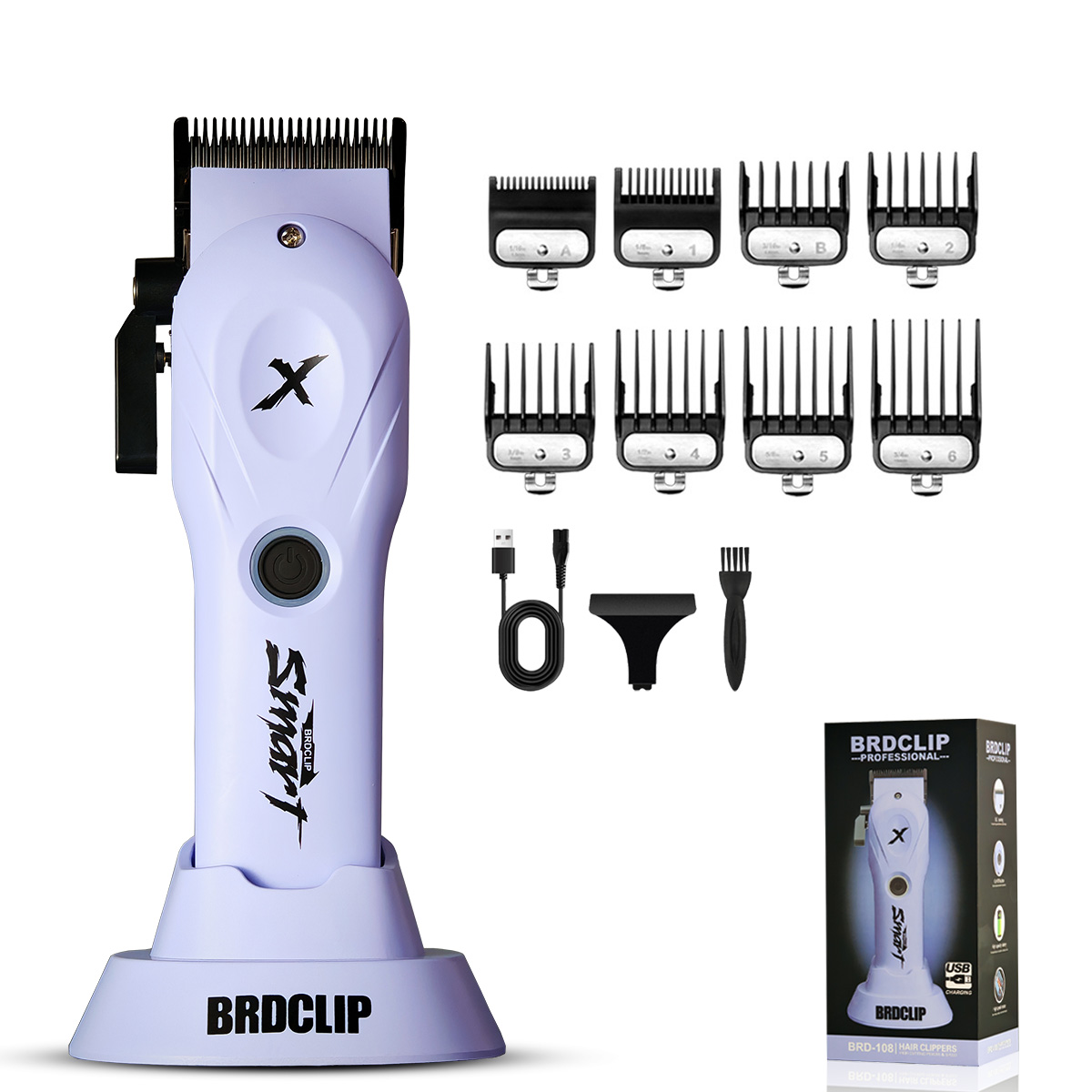 BRDCLIP BRD-108 Professional Hair Salon Electric Hair Clipper 8800RPM Oil Head Echo Blades Hair Trimmer Mens Haircutting Machine $36