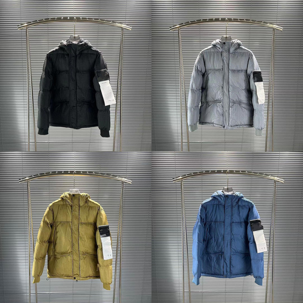 Stone Cotton-Padded Jacket Designer Hoodie High Street Classic Compass Badge Water Resistant Metal Coat Nylon Fishing Mountaineering Wear Topstoney