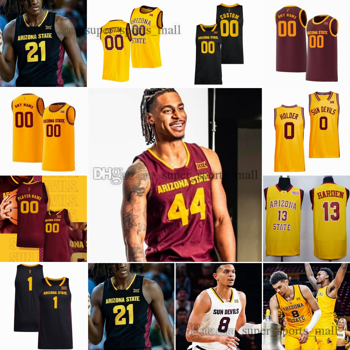Maillots de basket-ball personnalisés S-6XL 2026 Arizona State Sun Devils 5 Maurice Odum 35 Massamba Diop 15 Noah Meeusen 8 Marcus Adams Jr 12 Tr