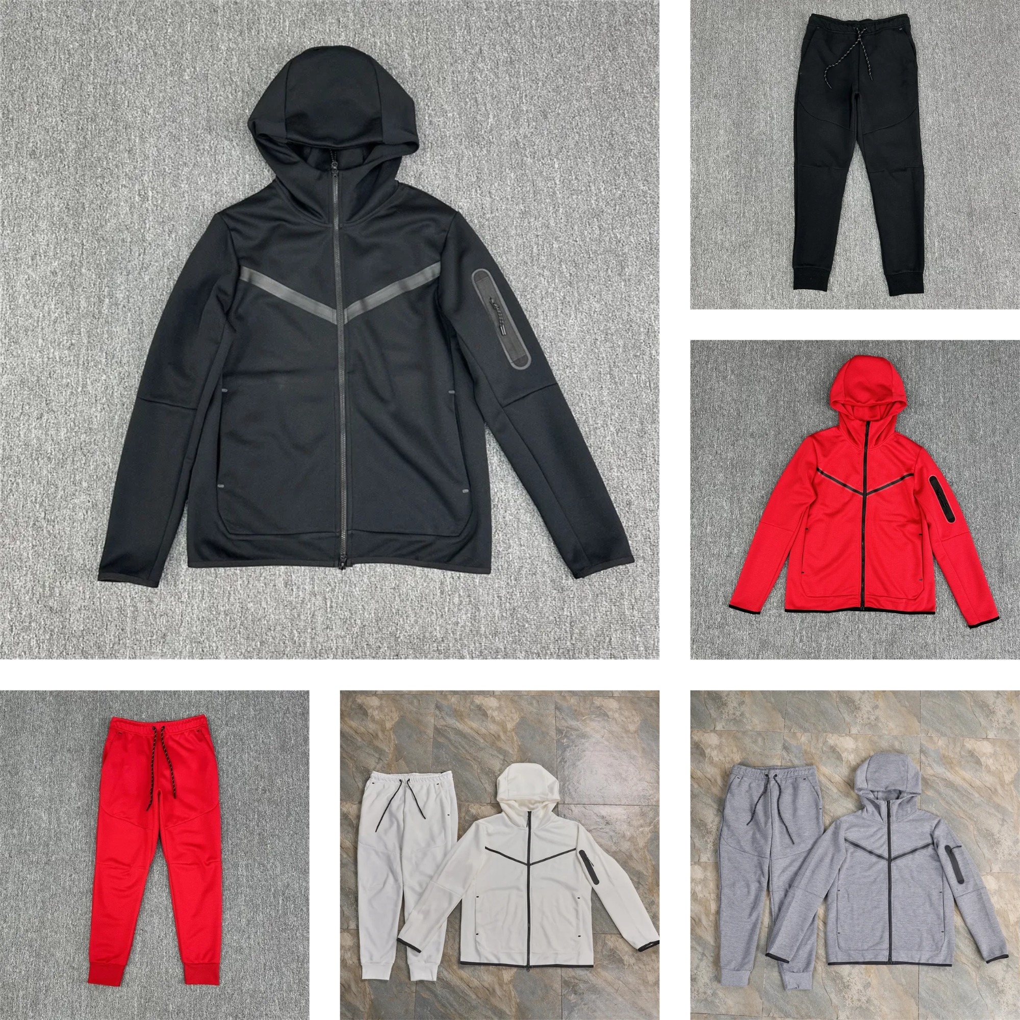 Designer Mens luxury Tech Jacket Hoodies- Full Zip-Up Tech Fleece Sweatshirts & Sweatpants - Lightweight Streetwear Sports Suit