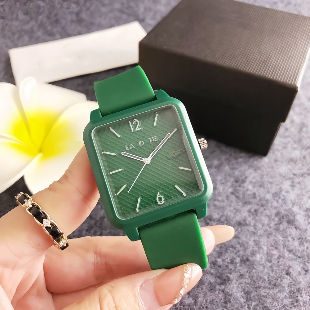 Montre-bracelet de marque complète pour hommes, unisexe, femmes et filles, 36mm, Style Crocodile, bracelet en Silicone, Quartz, Logo de luxe, hor