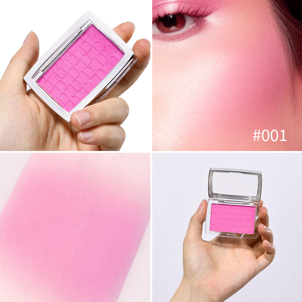 Palette de fard à joues sculpté, 6 couleurs, rose mat naturel, polyvalente pour améliorer l'éclat du fard à joues en poudre