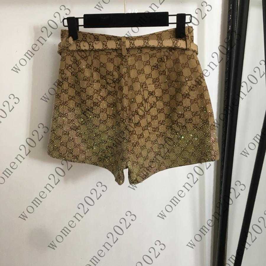Designer Womens shorts High end Long sleeved shir Skirts dressTshirt and pants two-piece set Diamonds Jacket Shorts clothes N033W0112
