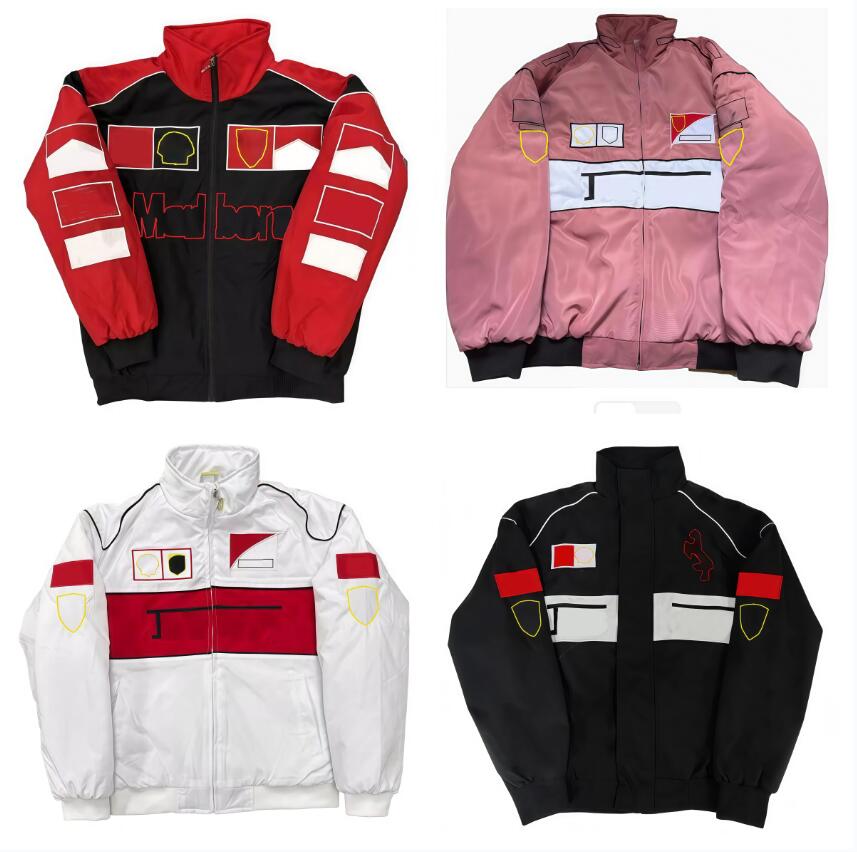 Équipement de sport automobile en cuir durable : veste de course noire classique F12025 pour hommes