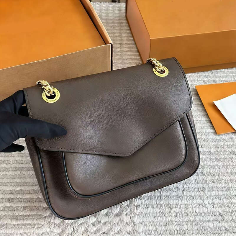 New Women Crossbody Shoulder Bag Passy Chain Purses Classic Designer Fashion Vintage Ladies Cross Body Discolored Leather-image-898553636