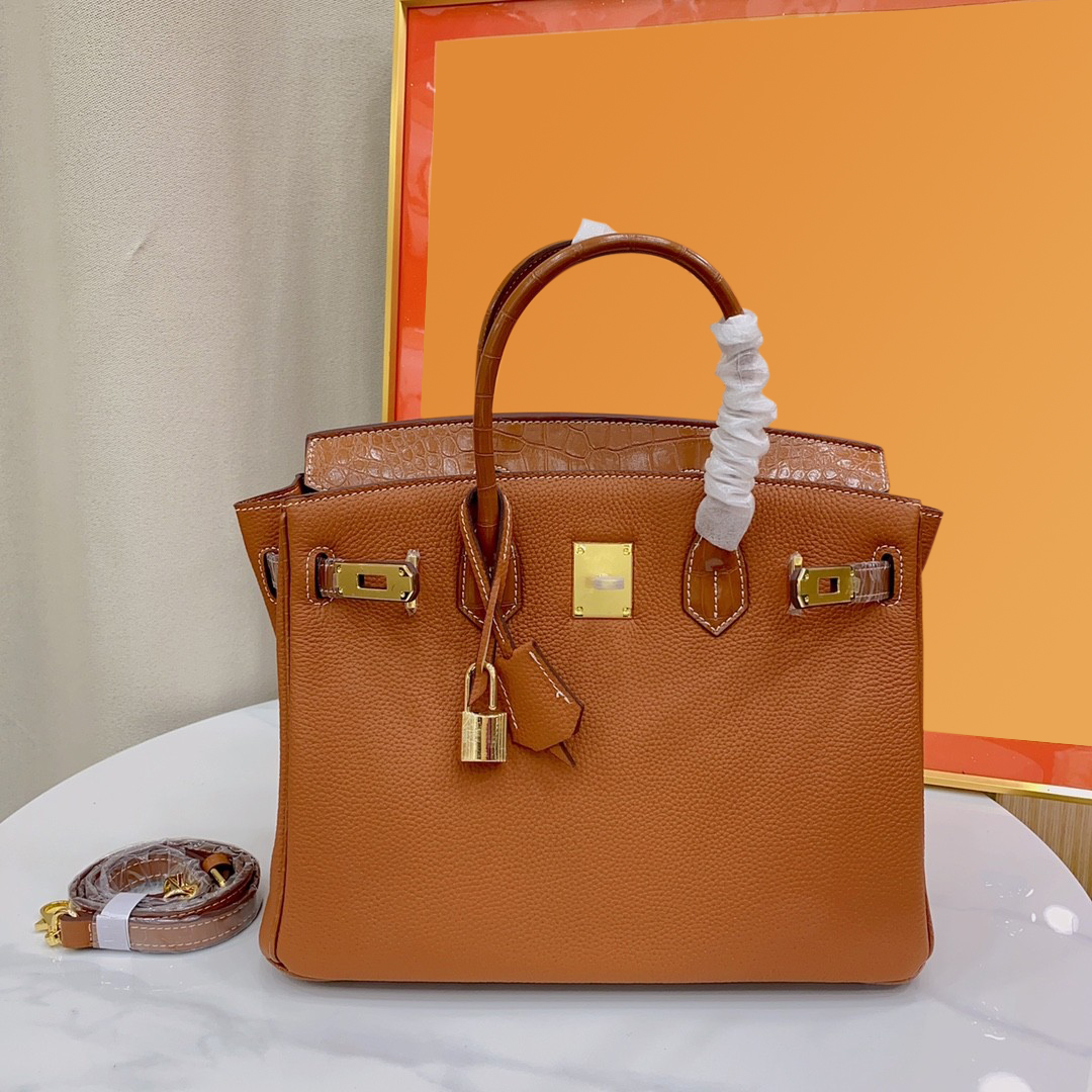 Designer bag Luxury Bag Handbag Shoulder Skew Bags Fashion bags Messenger womenCowhide Grain Alligator Leather Letter Elephant gray Metal Buckle-image-1112825662