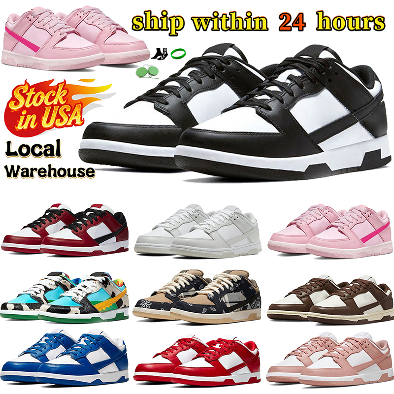 Local Warehouse Designer shoes for Men flats sneakers low skateboard shoes White Black Triple Pink Photon Dust Stock in USA Outdoor mens womens S