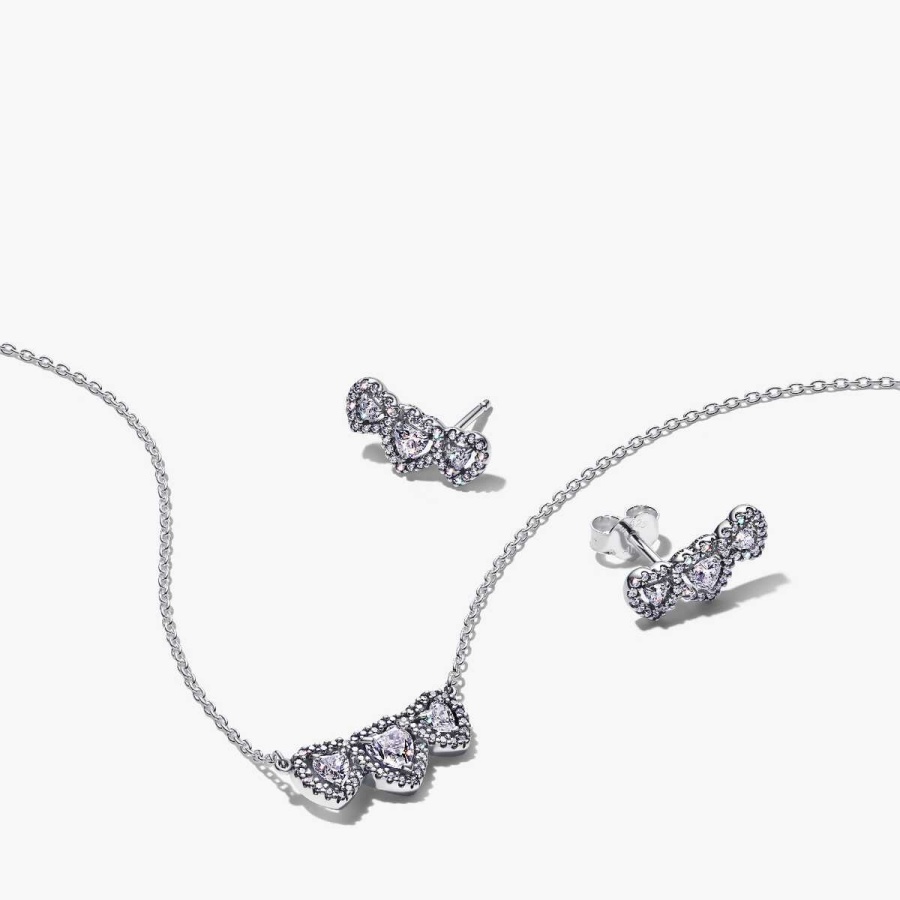 Fashion Women Men Silver Gold Stainless Steel Copper White Zircon Heart Lock Key Circle Butterfly Letter Bead Pendant Earrings Sets Jewelry