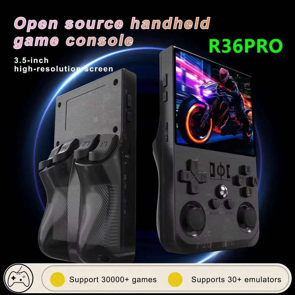 R36PRO Open Source Handheld Console 35inch HD Screen 4000mAh Player Dual Joystick Linux System Game Machine J260204 M260210-image-1094745330