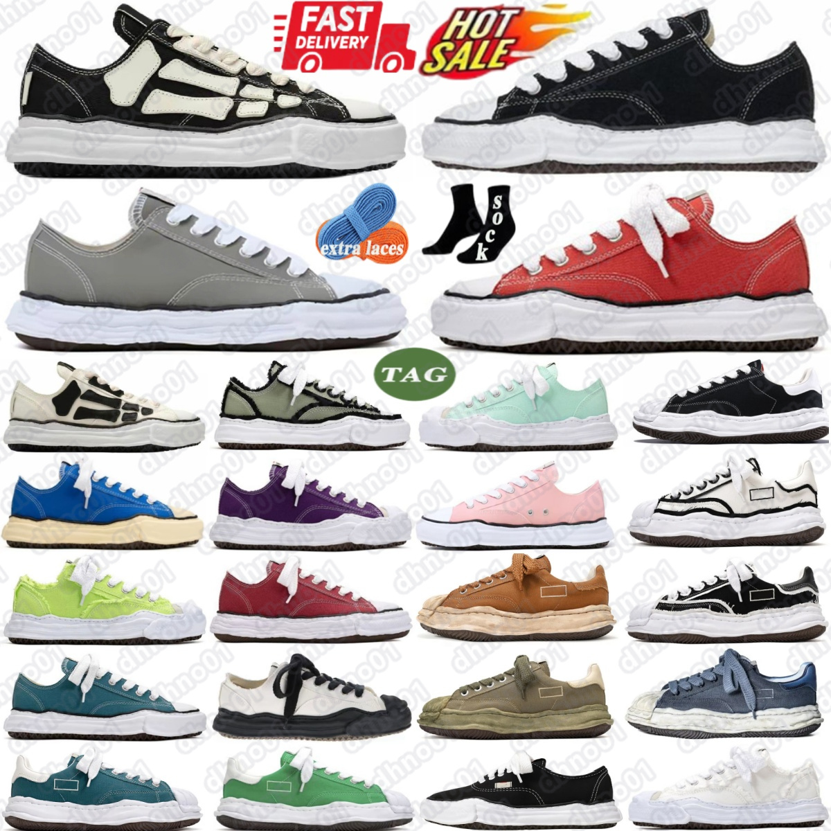 Designer Peterson Hank bone shoes sneakers Baker Blakey bones trainers Sole Canvas Low Black Red White Pink Natural women men Purple green yellow-image-998934026