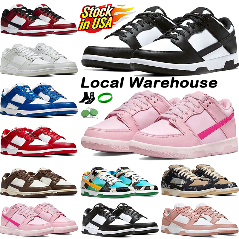 Local Warehouse Chaussures de créateurs pour hommes Baskets basses décontractées Chaussures de skateboard Blanc Noir Photon Dust Triple Rose Stoc