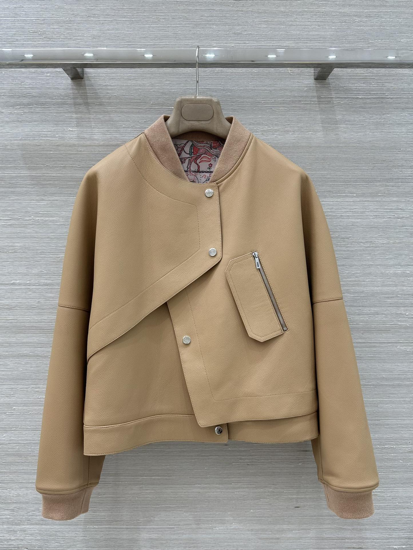 26 début du printemps nouveau manteau de veste en cuir véritable de Style équestre