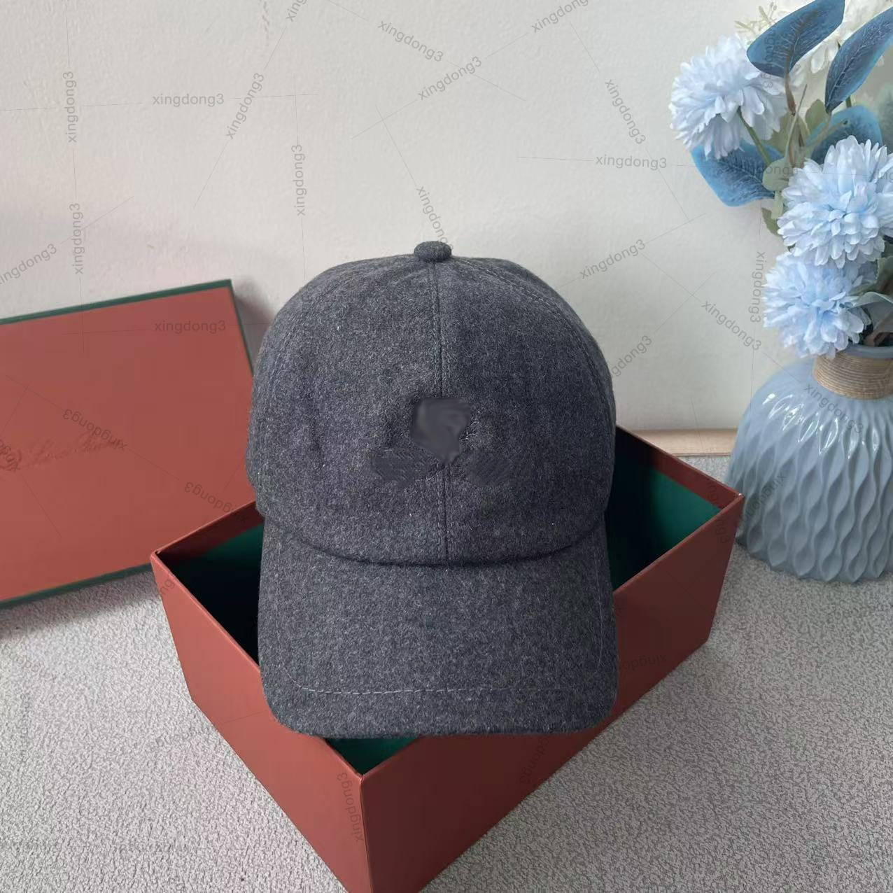 Luxury wool baseball cap mens womens lopp classic embroidery Warm italian Premium Knit Hat
