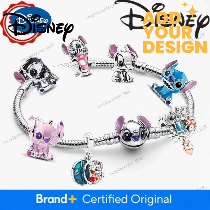Disney Designer Jewelry New Hot Charms Disney Stitch Necklaces and Bracelets 925 Silver Pendant Beads Original Women Bracelet Bangles DIY luxury Jew