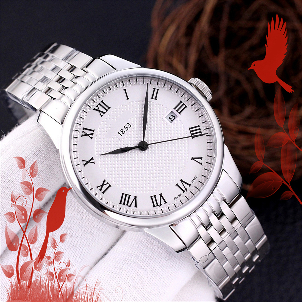 Mens TISSOTSityS le Locle 1853 prx watch luxury designer watches Automatic mechanical movement watch fashion Stainless Steel Luminous sapphire watch