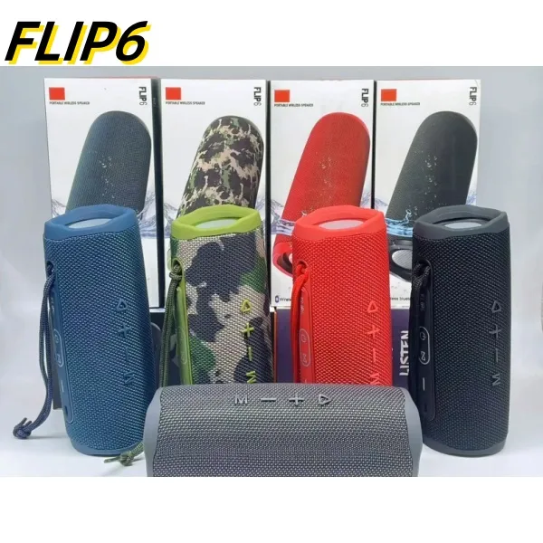FLIP 6 Portable Wireless Bluetooth Outdoor Stereo Sound Speaker flip6 Bass Music outdoor portable mini Independent track TF card Bluetooth speake-image-1059439913
