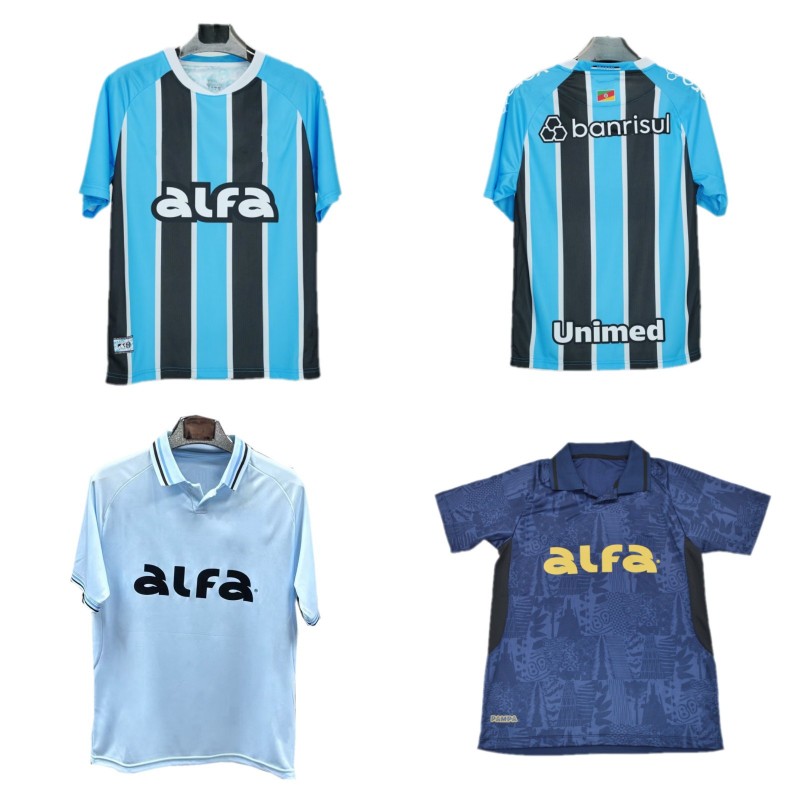 2025/26 Gremio Soccer Jerseys 2026 C.OLIVERA FERREIRA LUAN Chemises Hommes GEROMEL KANNEMANN BITELLO Accueil Troisième uniformes de football Kit