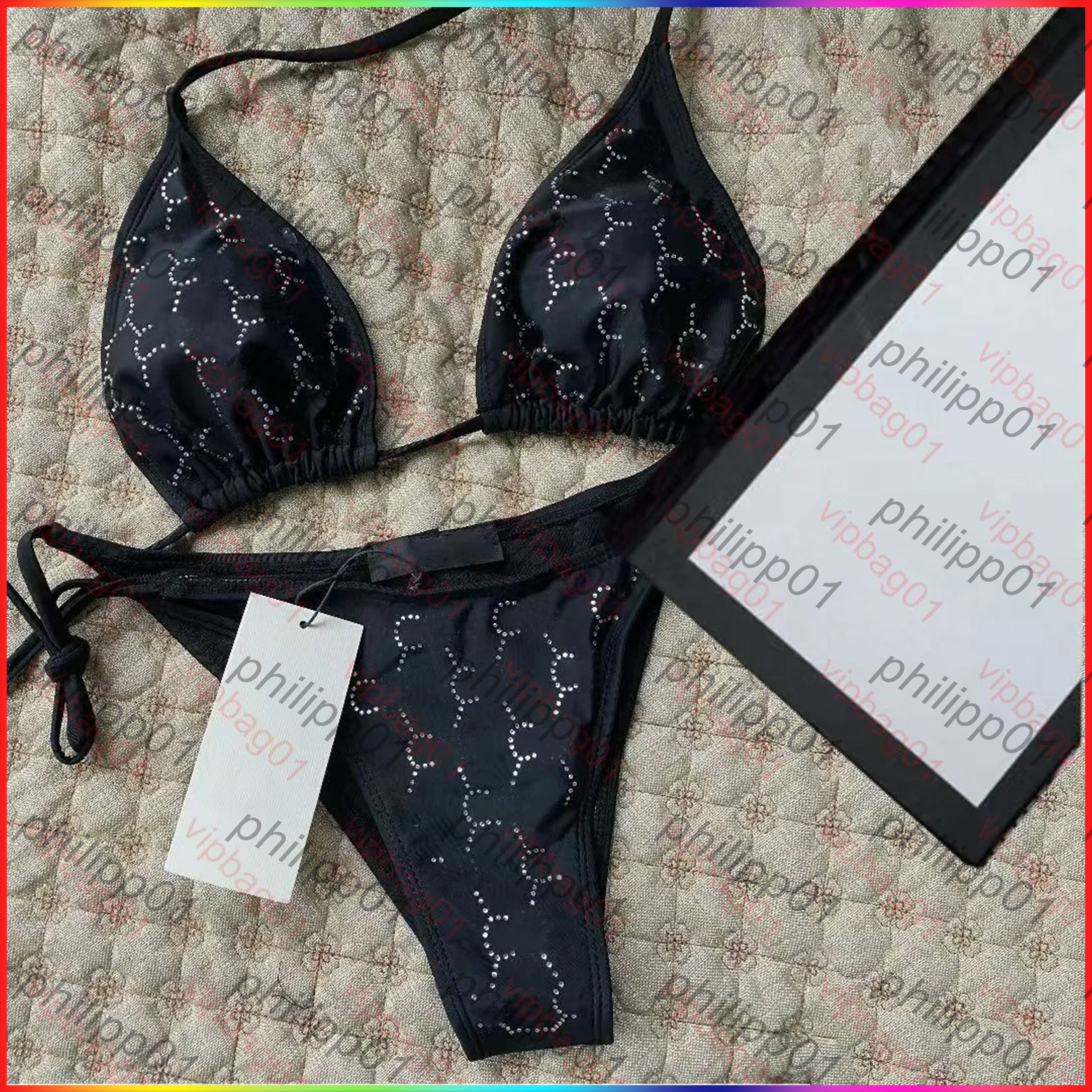 designer beach wear Bikini Sets for Women Summer maillot de bain de luxe swimsuit backless swimwear sexy bathing suit fashion womens suspenders s-image-1096279740