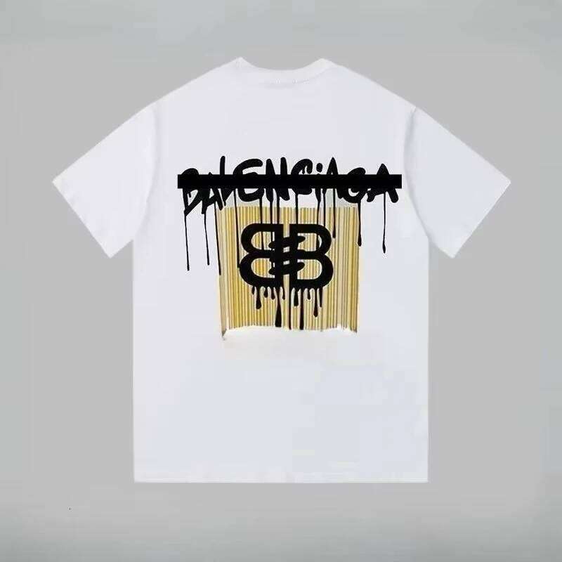 2025 Summer New Luxury Brand Y2K Simple Style Pure Cotton Printing Casual Business Top T-shirt for Men and Women L260205