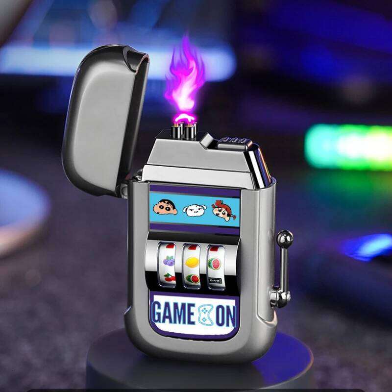 2025 Dual Arc Plasma Lighter with Fruit Pattern, USB-C Rechargeable Windproof for Cigar Outdoor & Creative Adult Gifts S260207-image-1094358546