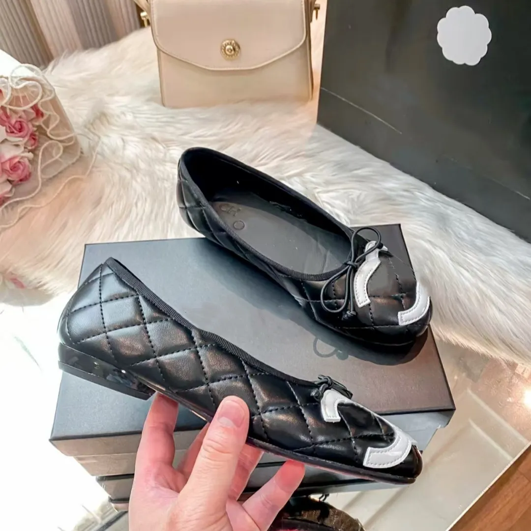 2026 Designer Latest Style Endearing Unique Design CC Ballet Top Luxury Flat Women's Big logo High-Quality Outdoor Leisure Shoes