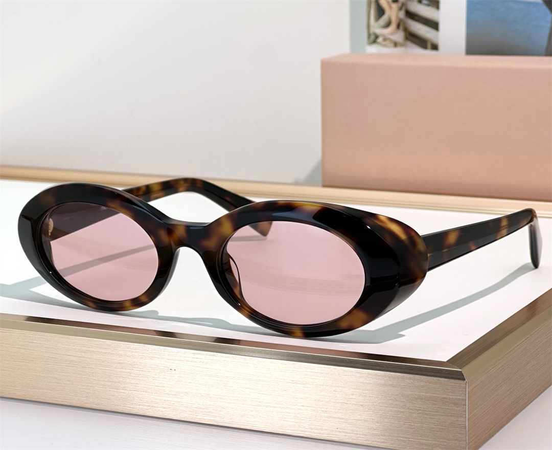 Lunettes de soleil de créateur populaire 09f pour femmes, monture ovale vintage tendance, lunettes en acétate de grande taille, style rétro moder