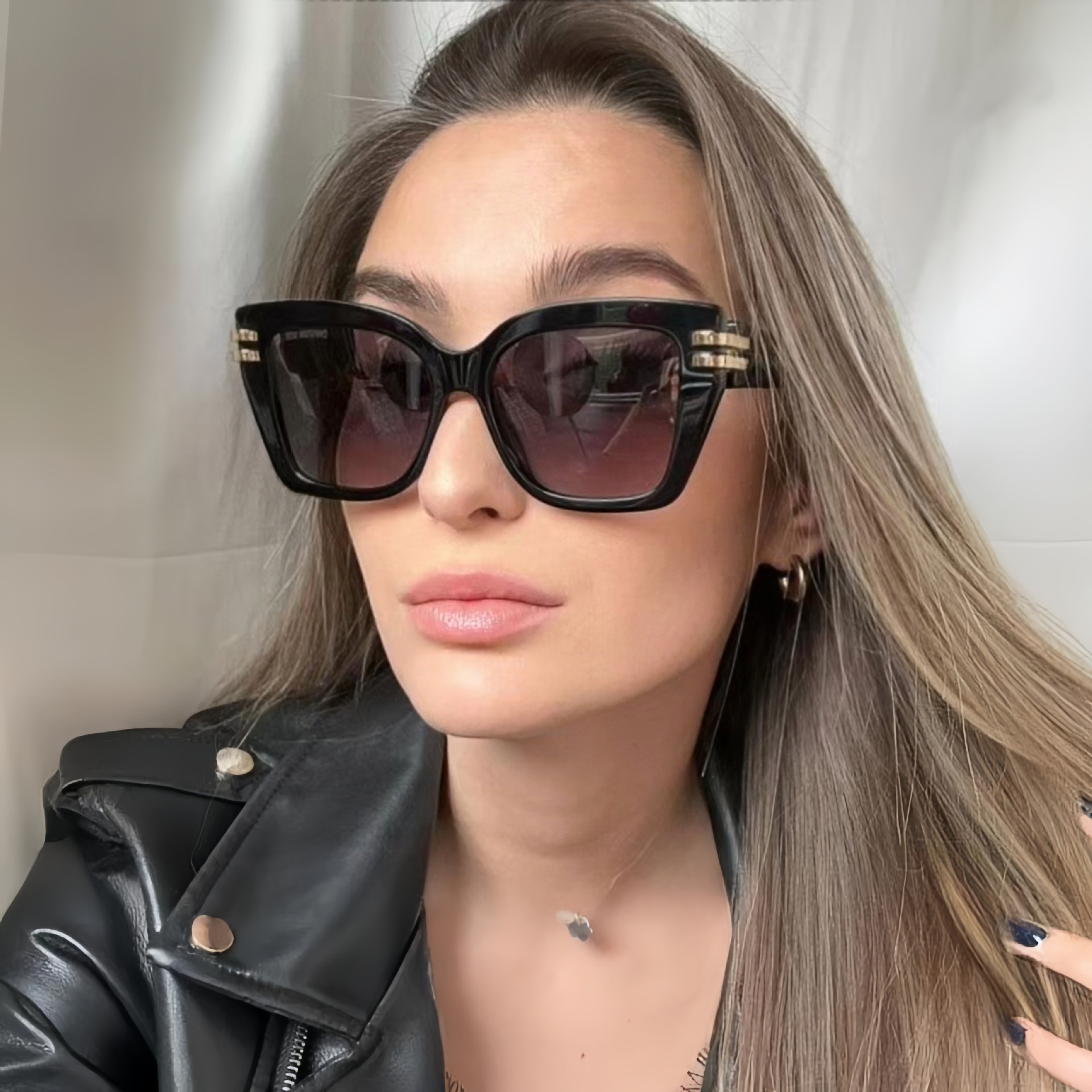 Style de mode de créateur pour femmes, lunettes de soleil haut de gamme à grande monture amincissantes, nouvelle protection solaire de luxe