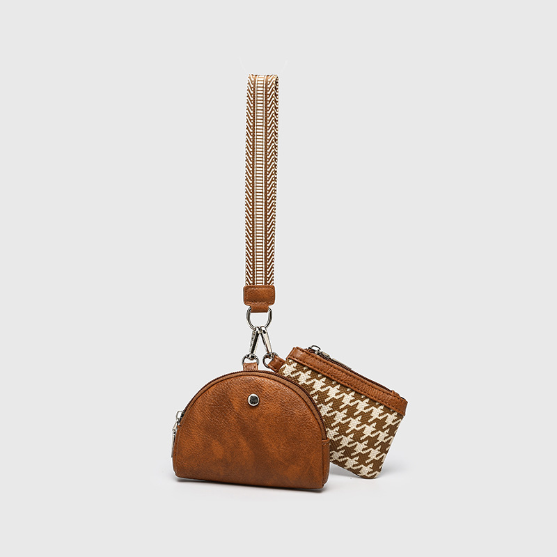 Pochette de luxe en cuir PU avec motif pied-de-poule pour femmes, pochette avec sangle détachable, livraison gratuite, 2026
