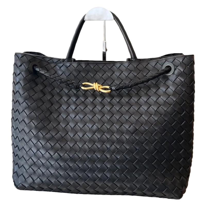 Knitted Woven Tote Andiamo Designer Bag luxury handbag Large Capacity Brown Suede shoulder Bag Leather Summer beach fashionable simple xb520