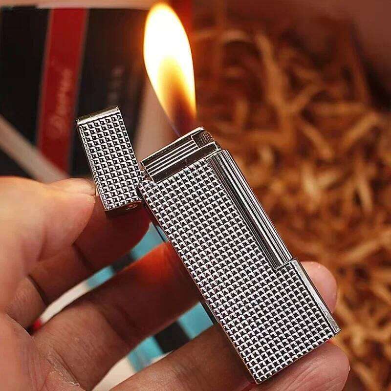 Rectangular Compact Deli Side Pulley Inflatable Lighter, Ultra-Thin Grinding Wheel, Men's Gift, Various Selection S260207-image-1094358609