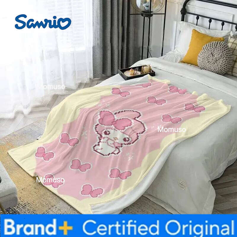 Sanrio plush fleece blanket suitable for both winter and summer, sofa sleeping blanket, pillowcase with a touch of girl' H260206-image-1095084529