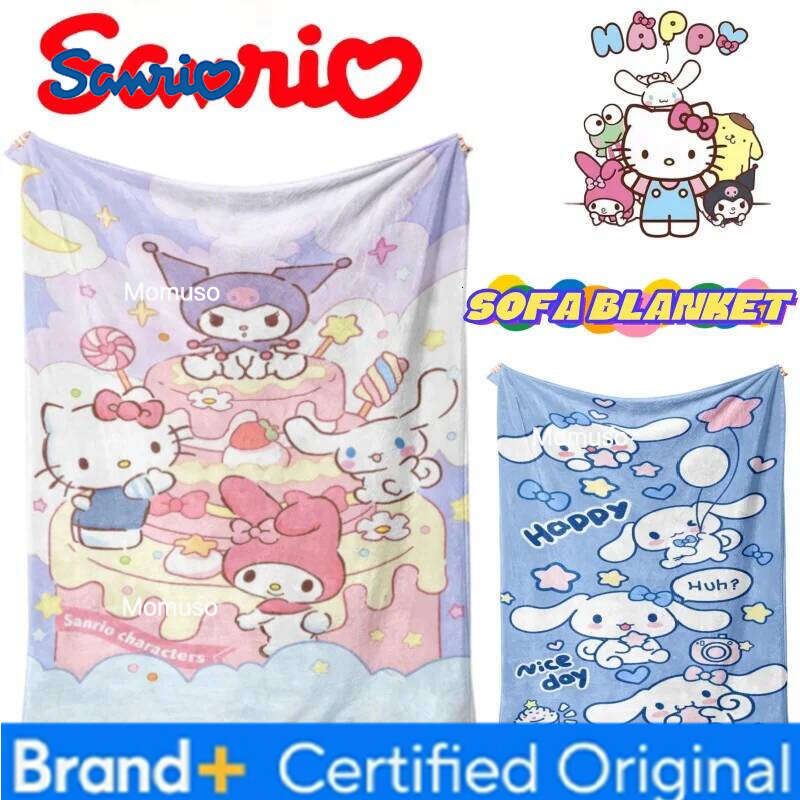 Sanrio Hello Kitty My Melody Cinnamoroll cartoon cute soft comfortable for home and office air conditioning blanket H260206-image-1095084436