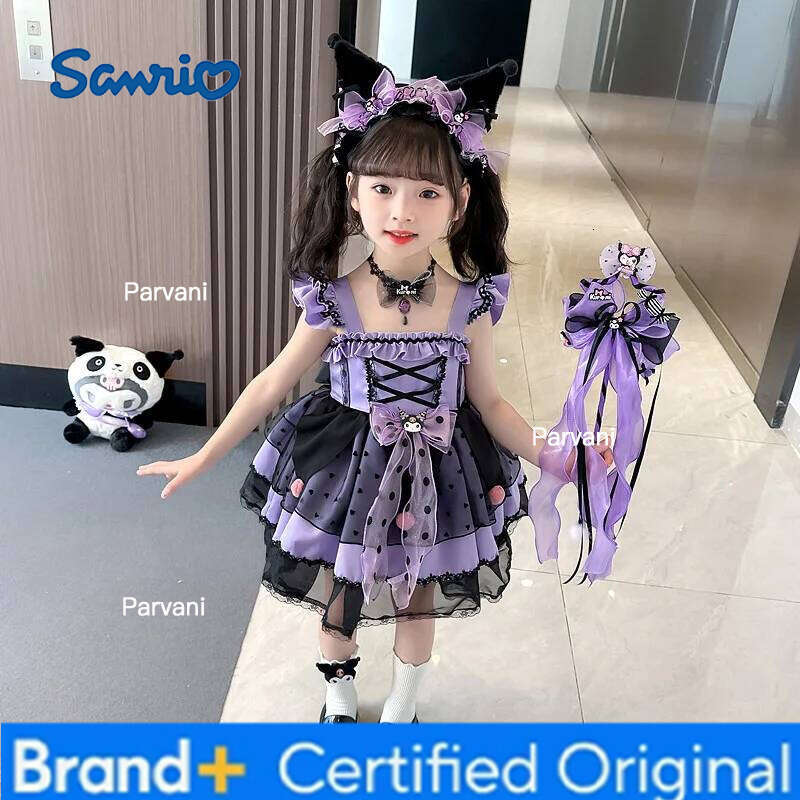 Sanrio Dress Baby Cute Lolita Cosplay Birthday Party Girls Dresses Princess Vestidos Autumn Festival Costume for Girl 6-piece Set H260206-image-1095308313