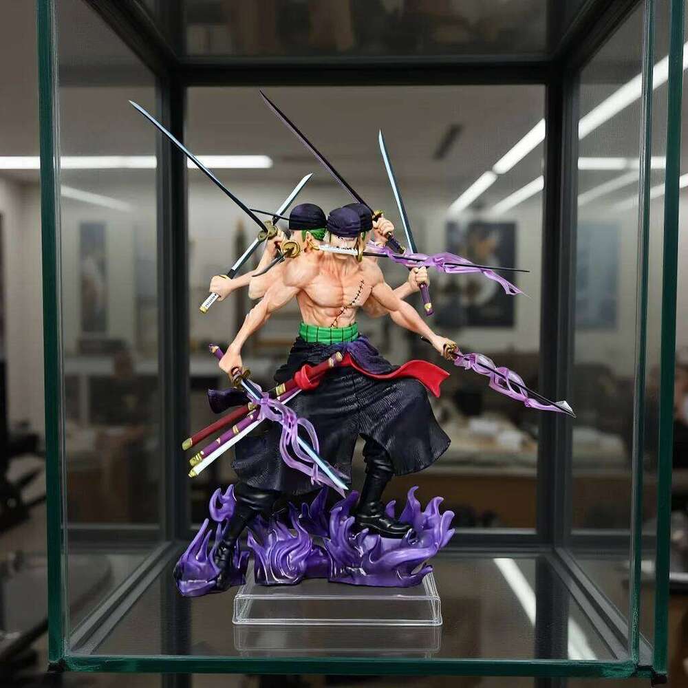 2026 30cm One Piece Anime Asura Roronoa Zoro Statue Action Figure Collection Model Kid Toy Xmas Gifts C260205-image-1094355806