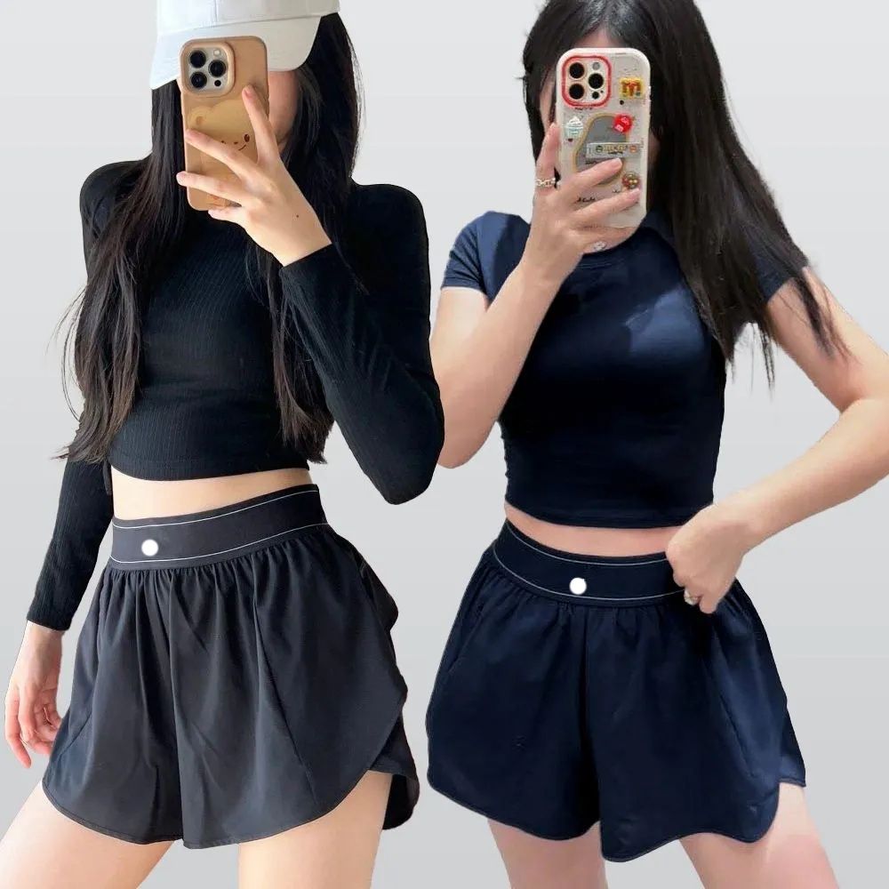 Womens Designer Luxury Yoga Shorts Summer Quick-Dry Workout Shorts for Women - High Waist Yoga Running Shorts Ultra Thin Slim Fit Activewear
