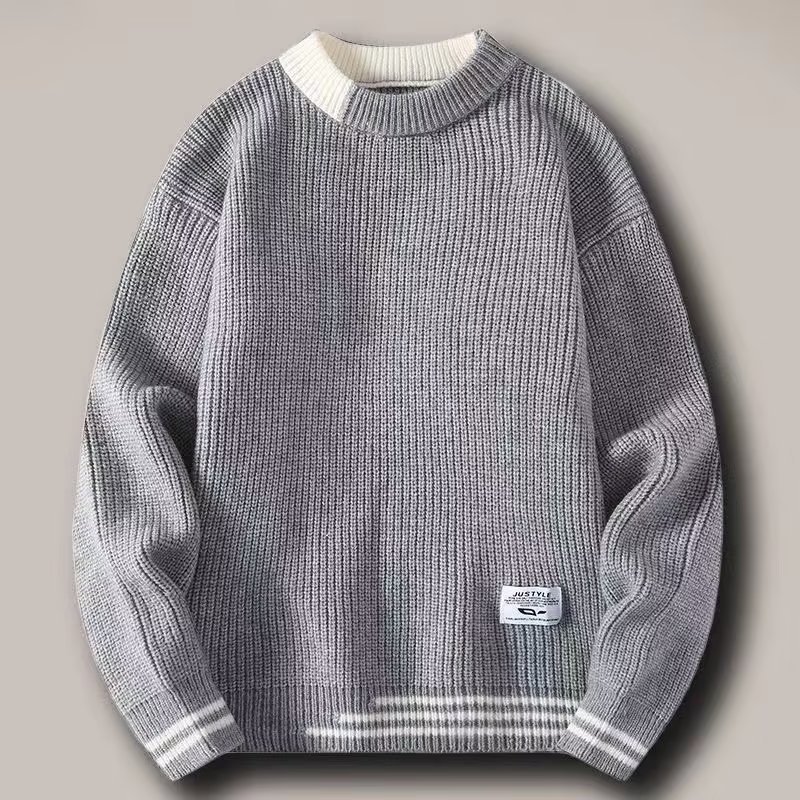free shipping 2026 Winter Collection Men's Casual Knitted Sweater Fashion Round Neck Pullover