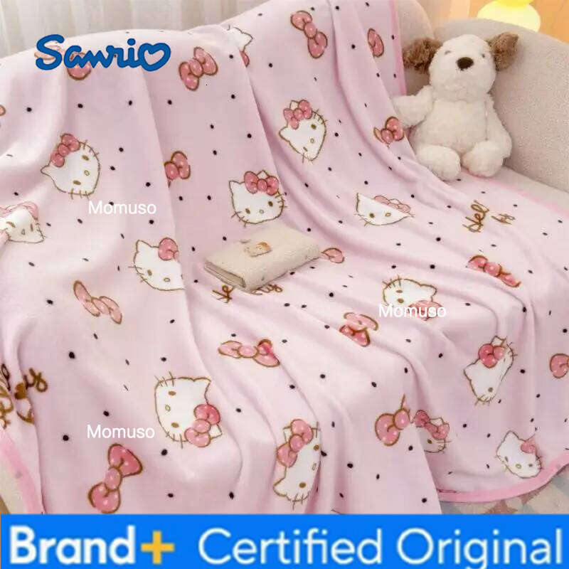 Sanrio children cute nap sheet quilt kuromi milk fleece double sided boy girl hello kitty cartoon blanket H260206-image-1095084151
