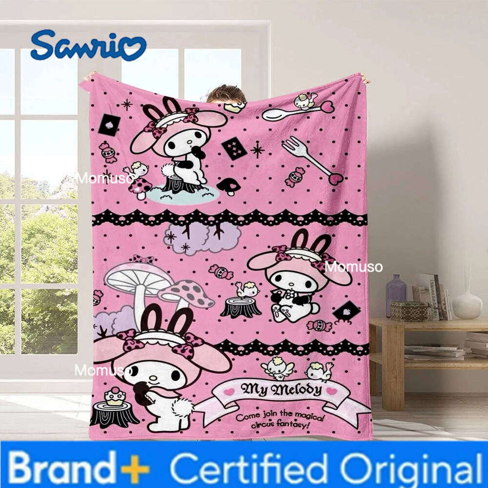 Sanrio Melody nap cute single dormitory, student sofa, air conditioning blanket, thick flannel blan H260206-image-1095084167