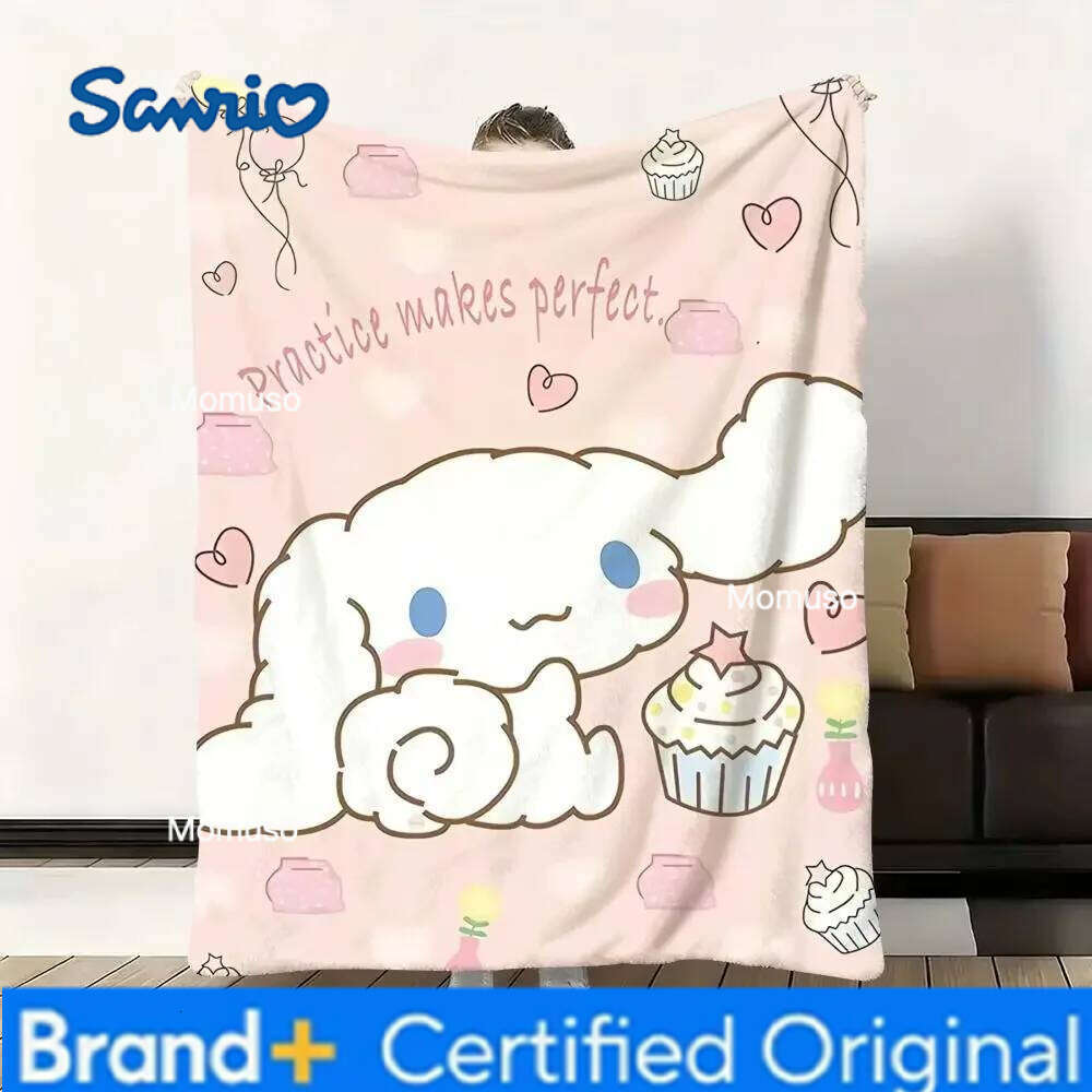 Sanrio Cinnamoroll Flannel Fluffy Soft Blanket Warm Skin-Friendly Throw for Sofa Bed Office Nap Winter H260206-image-1095084157