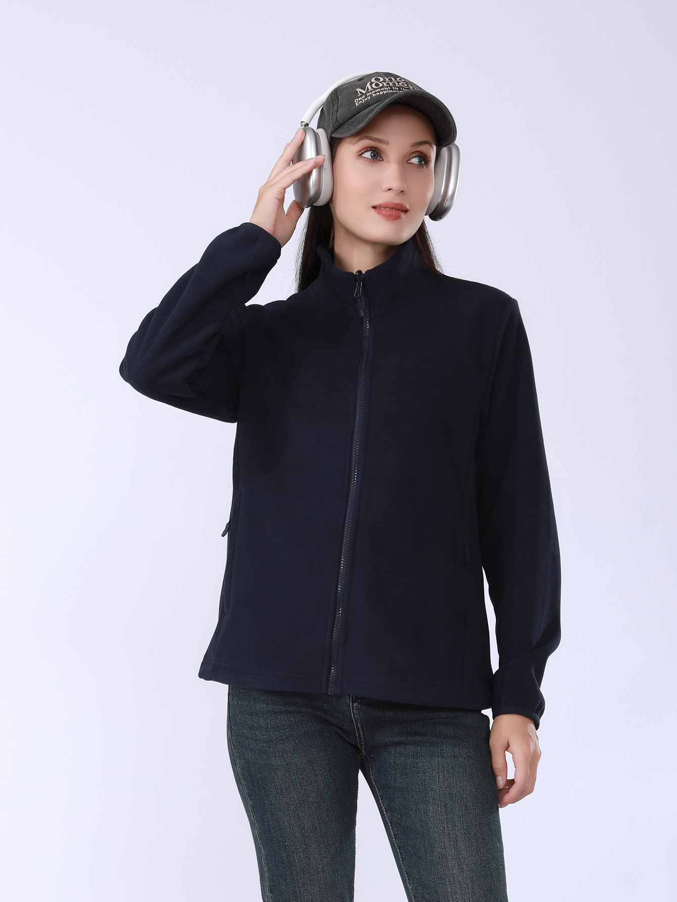 Autumn Winter New Jacket for Women, Thickened and Lined, High-End Feel, Casual Cardigan, Fleece Inner Jacket, Men's Windbreaker