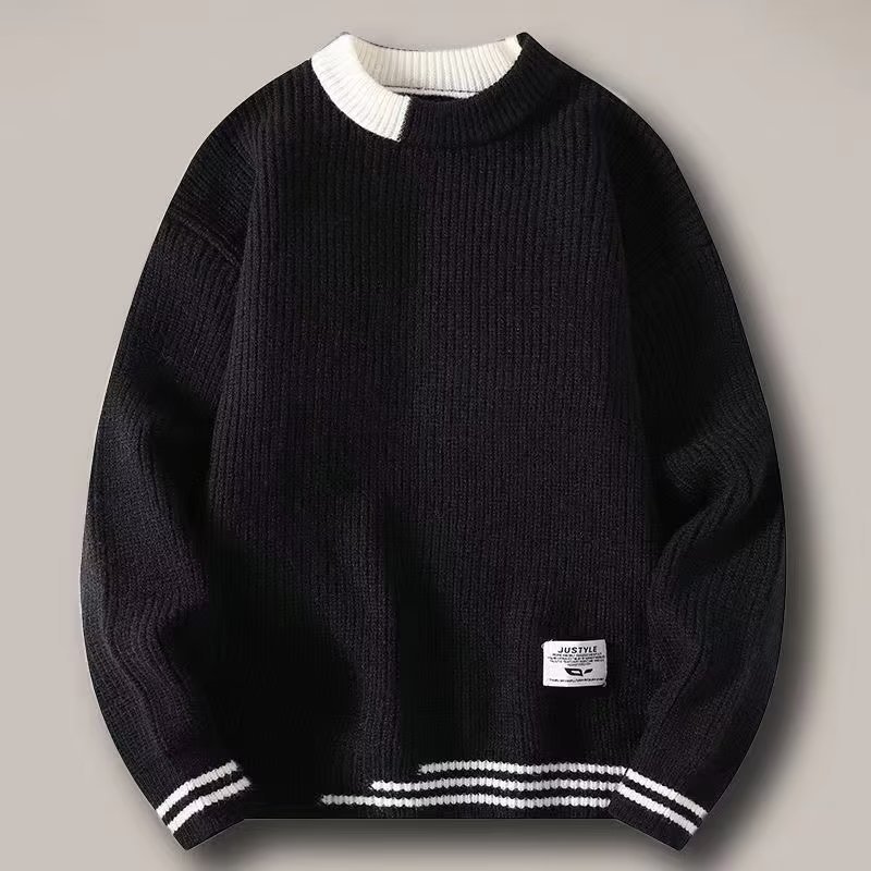 luxury design 2026 Winter Collection Men's Casual Knitted Sweater Fashion Round Neck Pullover