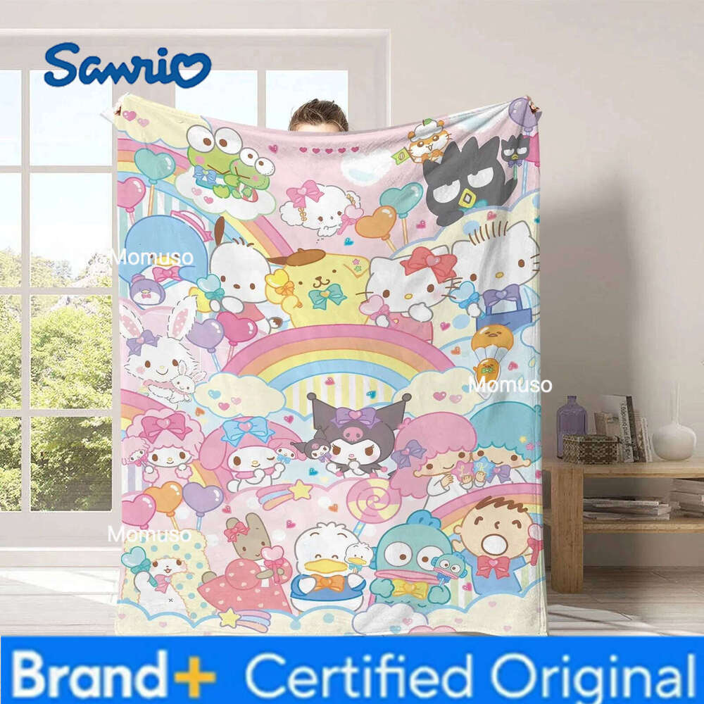 Sanrio Soft Warm Home Decor Blankets From The Family, Gifts For Family Friends, Sweet And Cool Style Design H260206-image-1095084423