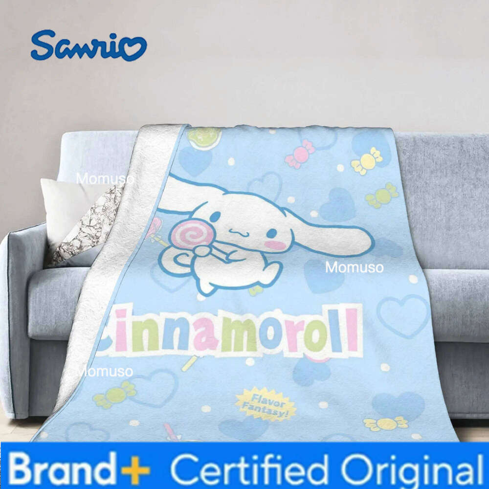 Sanrio Cinnamoroll Cute Cartoon Blanket Fleece Winter Cinnamon Dog Lightweight Throw Blankets for Sofa Couch Plush Thin Quilt H260206-image-1095084413