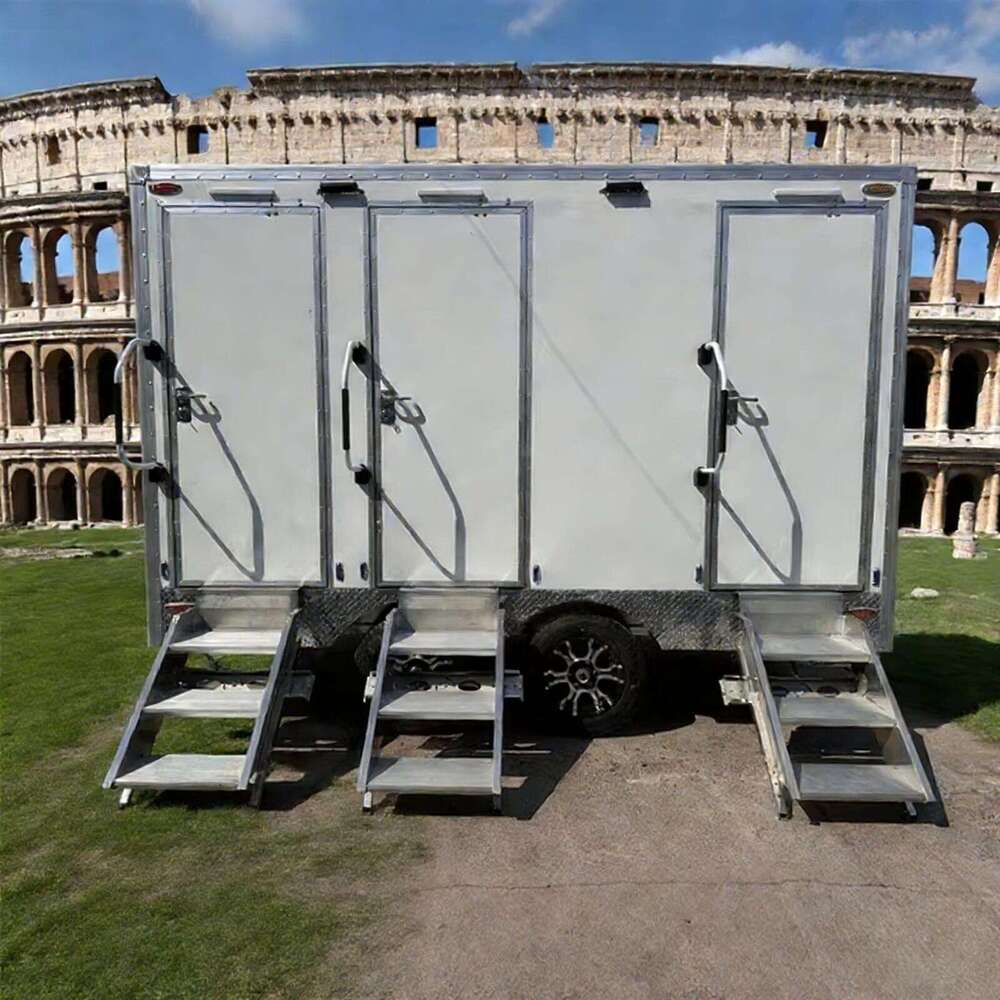 ADA Mobile Restroom for Community Centers Portable Toilet with Large Doorway and Safety Features for Elderly and Disabled-image-1094430917