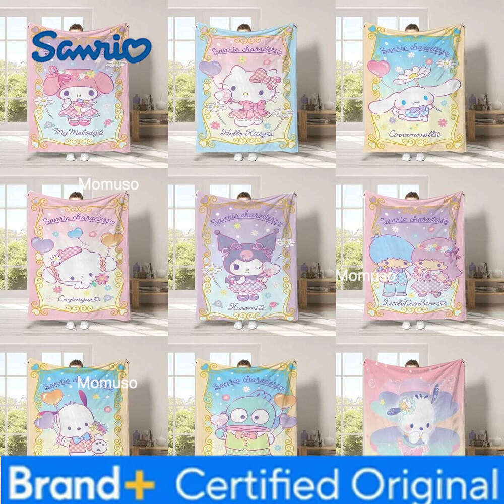 Sanrio Animals Fleece Super Soft Flannel Blanket Dream Cute Design Kawaii Sweet Style H260206-image-1095084351